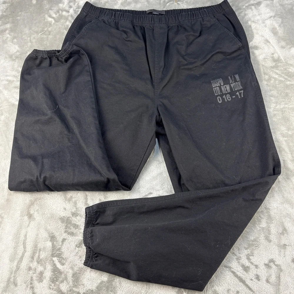 Alexander Wang Jogger Pants Mens XL Dispo A/W 16-17 Black Graphic EUC
